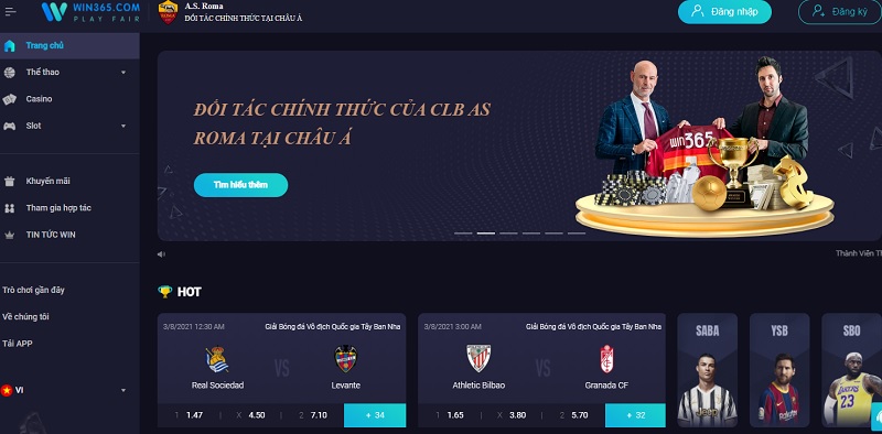 Chơi kèo cược châu Á hấp dẫn tại nhà cái Win365