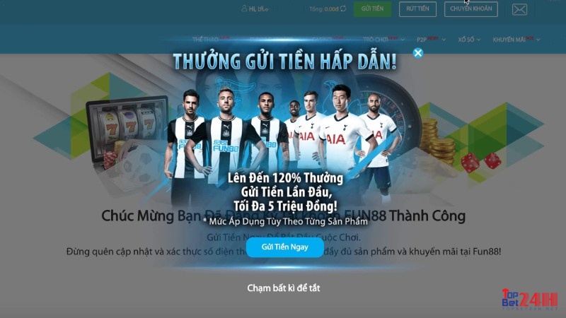 Khuyen mai the thao miễn chê tại fun88