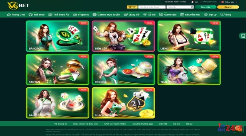 Dang nhap V9BET giúp cược thủ có được kho game đồ sộ