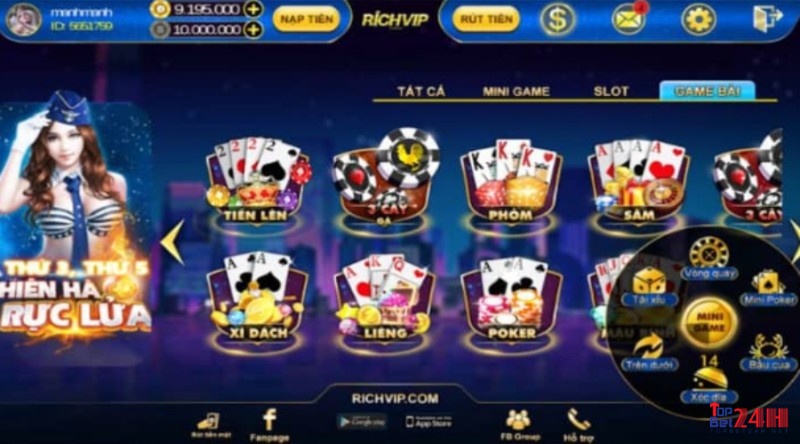 Giải trí đỉnh cao với game Rich Vip đổi thưởng