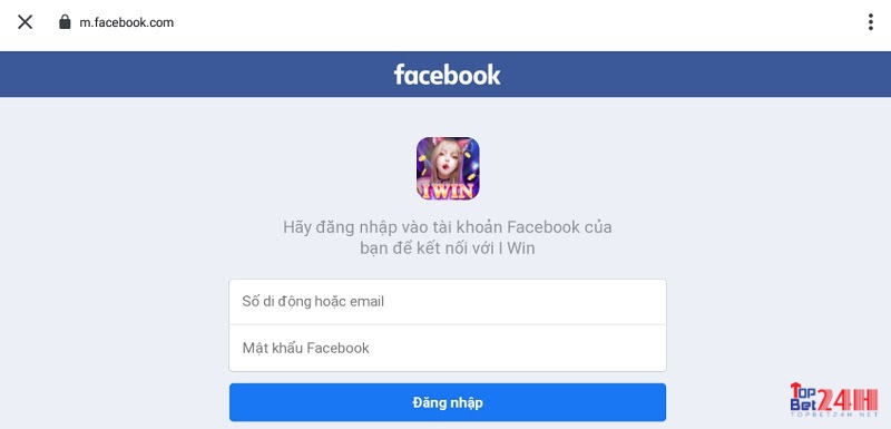 Cách đăng ký iwin từ facebook