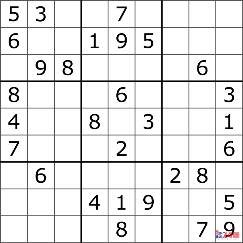 Giao diện của 1 bảng Sudoku