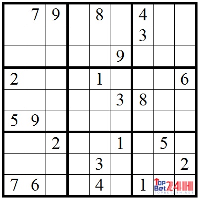 Bảng Sudoku, một game số điển hình