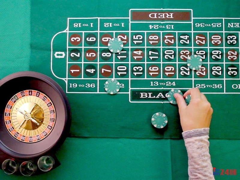 Bàn roulette thường thấy ở các casino