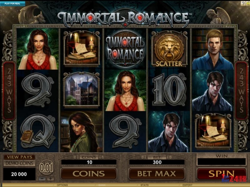 Giao diện game Immortal Romance hấp dẫn
