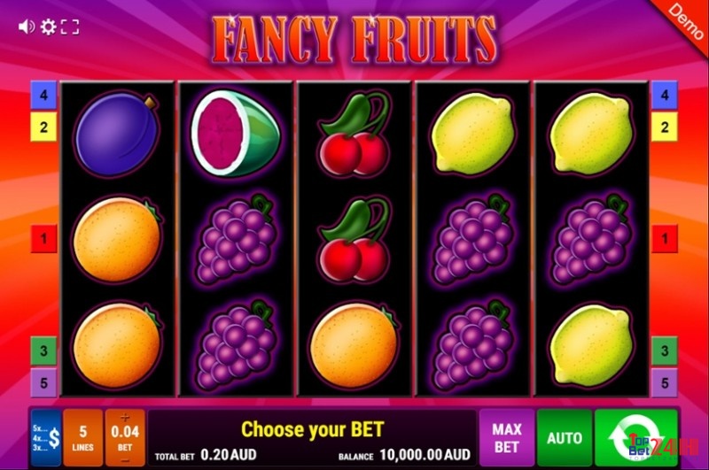 Các biểu tượng trong game chủ yếu là trái cây
