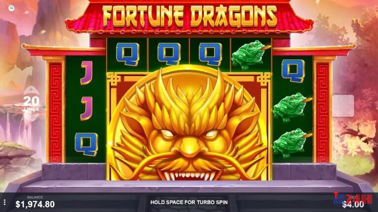 Giao diện chính của game slot Fortune Dragon