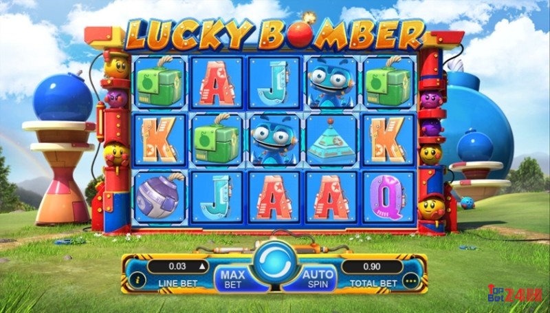 Giao diện siêu dễ thương của game slot Lucky Bomber