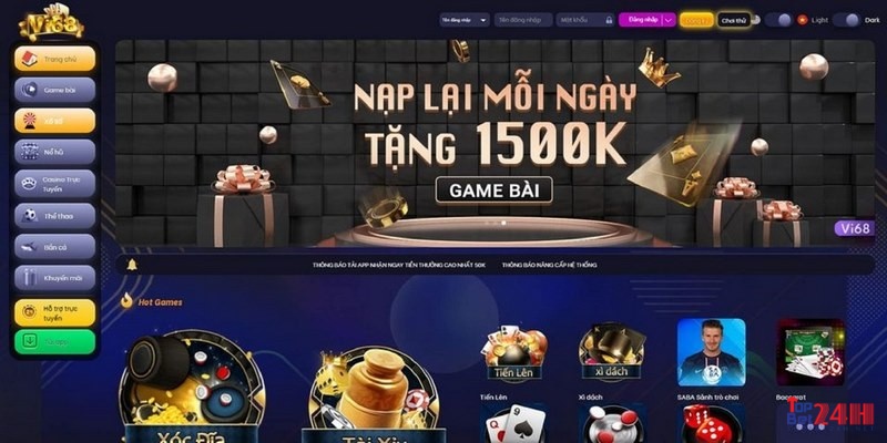 Top app game tài xỉu chuyên nghiệp - Vi68