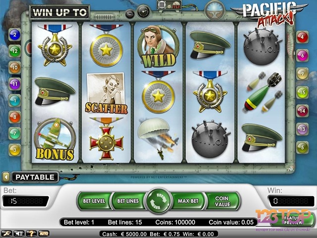 Cách chơi trò chơi slot Pacific Attack rất đơn giản