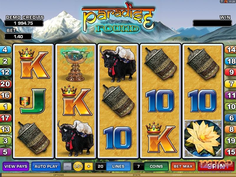 Cách chơi slot Paradise Found rất đơn giản
