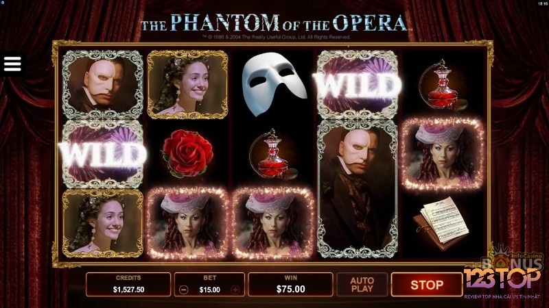 Cách chơi Phantom of the Opera khá đơn giản trên cuộn quay