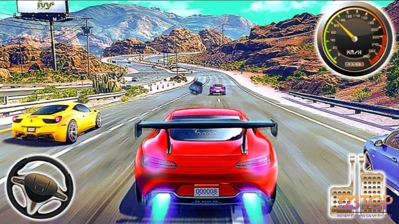 Game Street Racing 3D tạo ấn tượng mạnh với game thủ nhờ màu sắc tươi sáng